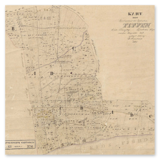 Kart over garden Tippen 1880