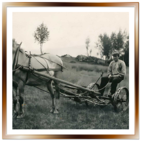 Johan J. Haugland med "gamlemerra"